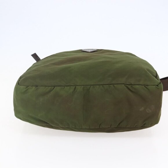 PRADA Tote Bag Nylon Khaki Silver Auth - Picture 12 of 15